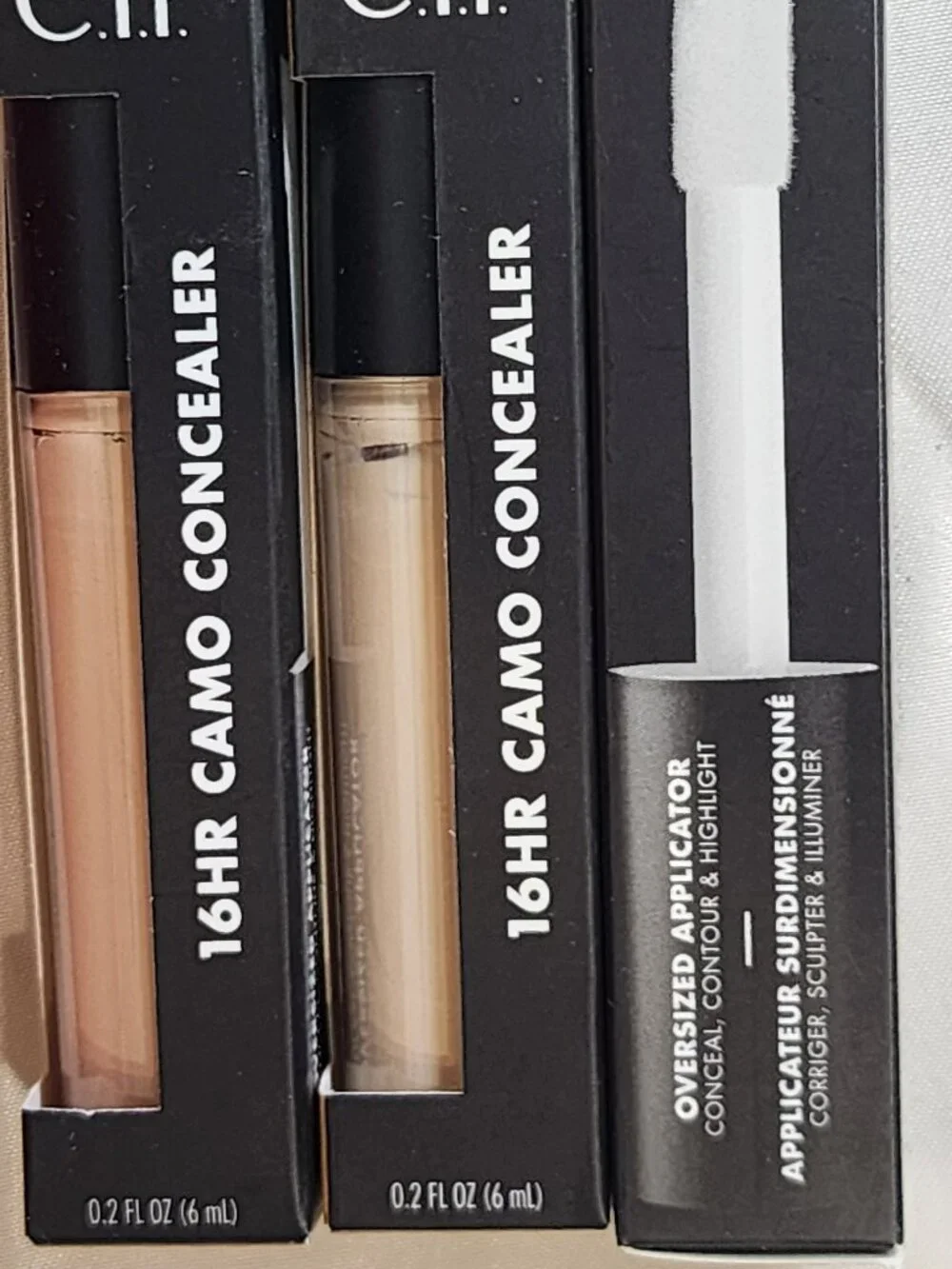 E.L.F. 16HR Camo Concealer .2fl oz. Full Coverage Matte Finish Medium Sand 3CT